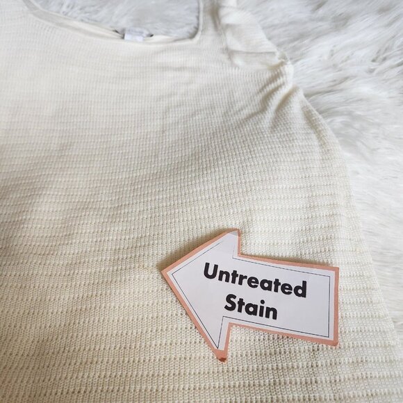 House of Harlow 1960 Cream Knit Ruffle Midi Dress Size Large Square Neck Flutter - Picture 14 of 15